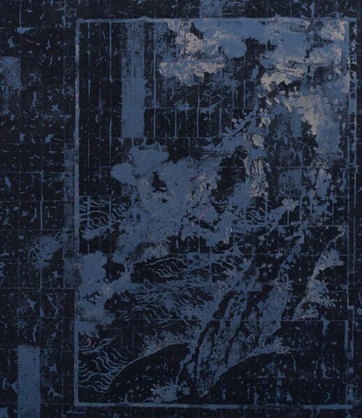 Littoral Charles Munka | Carbon Paper Transfer and Acrylic on Canvas | 155 x 135 cm | 2020