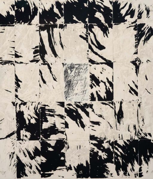 Okhotsk Plate Charles Munka | Carbon Paper Transfer and Acrylic on Canvas | 155 x 135 cm | 2019